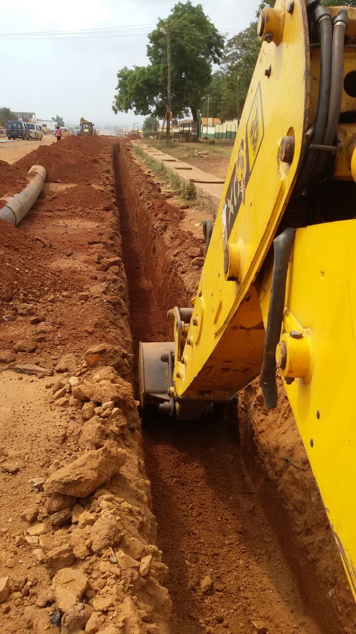 Pipeline trenching work