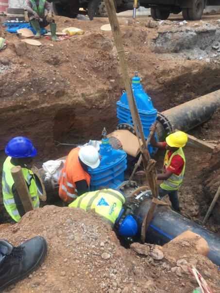 Valve installation work