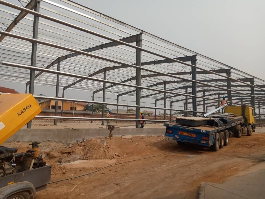 Warehouse construction work